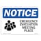 Signmission OSHA Sign, 10" H, Rigid Plastic, Emergency Evacuation Meeting Place Sign With Symbol, Landscape OS-NS-P-1014-L-11791 - alternate 1